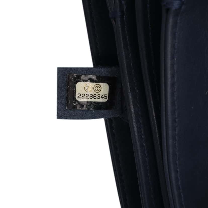 Chanel Mini Calfskin Tramezzo Flap Blue Leather Good condition - Box View