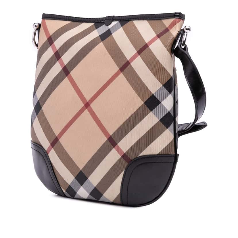 Burberry Supernova Check Coated Canvas Dryden Crossbody Brown Canvas Good condition - Back View