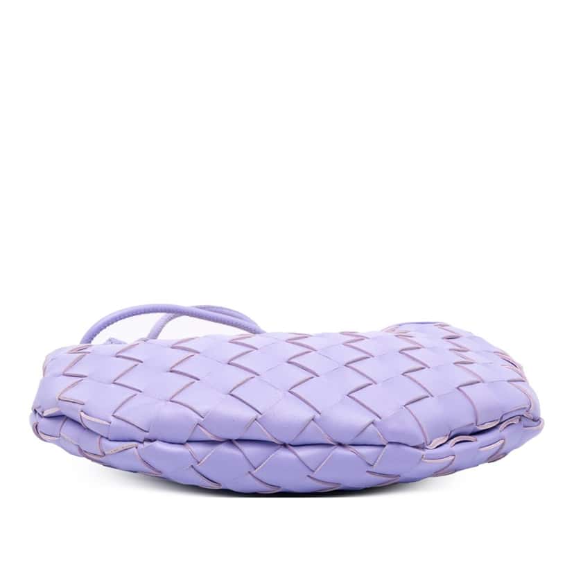 Bottega Veneta Baby Lambskin Intrecciato Sardine Bag Purple Leather Good condition - Inside View