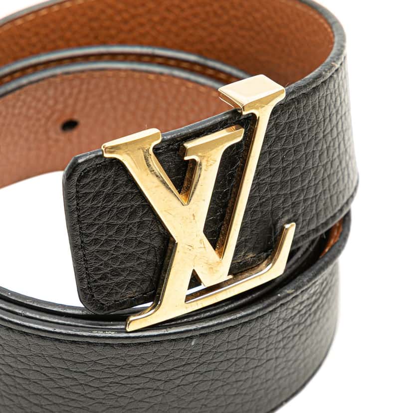 Louis Vuitton Leather Initiales Belt Black Leather Good condition - Box View