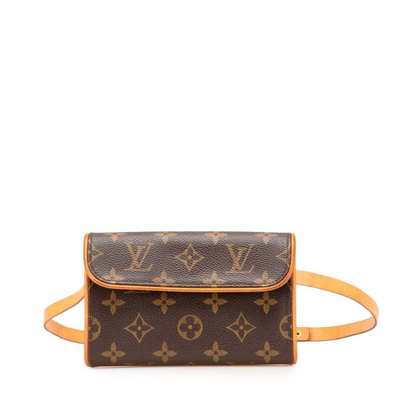 Louis Vuitton Monogram Pochette Florentine Brown Canvas Good condition - Front View