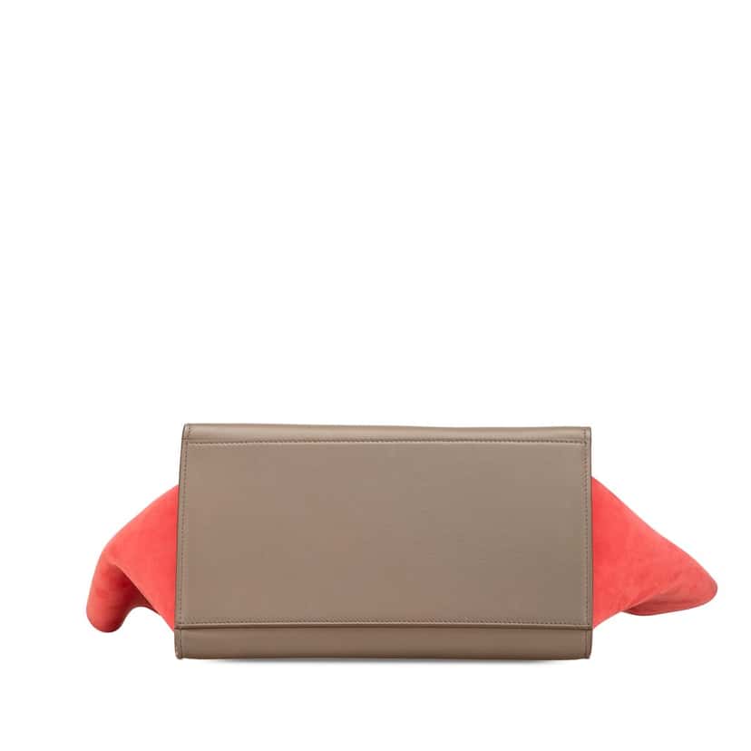 Celine Small Tricolor Leather Trapeze Satchel Brown Leather Good condition - Inside View