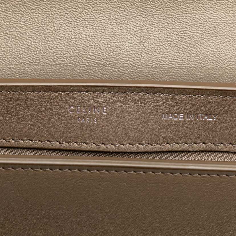 Celine Small Tricolor Leather Trapeze Satchel Brown Leather Good condition - Box View