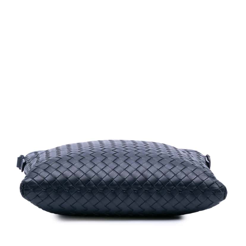 Bottega Veneta Leather Intrecciato Crossbody Blue Leather Good condition - Inside View