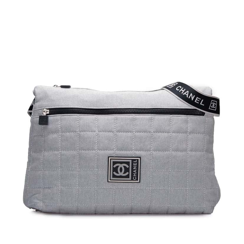 Chanel Sport Line Crossbody Grey Cotton Good condition - Front View