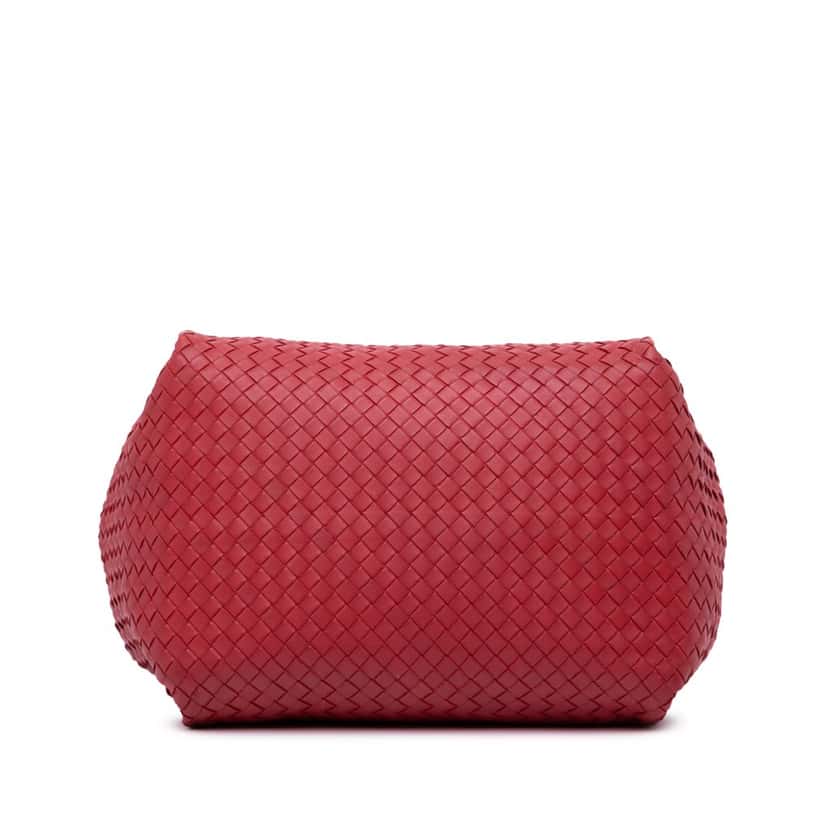 Bottega Veneta Nappa Intrecciato Parachute Tote Red Leather Good condition - Inside View