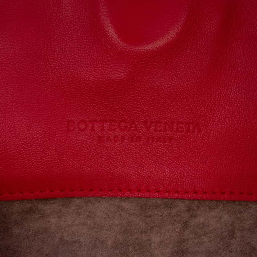 Bottega Veneta Nappa Intrecciato Parachute Tote Red Leather Good condition - Box View