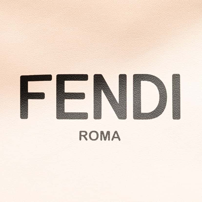 Fendi Small Leather Logo Drawstring Crossbody Pink Leather Good condition - Box View