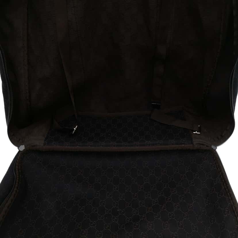Gucci GG Denim Travel Bag Brown Denim Good condition - Box View