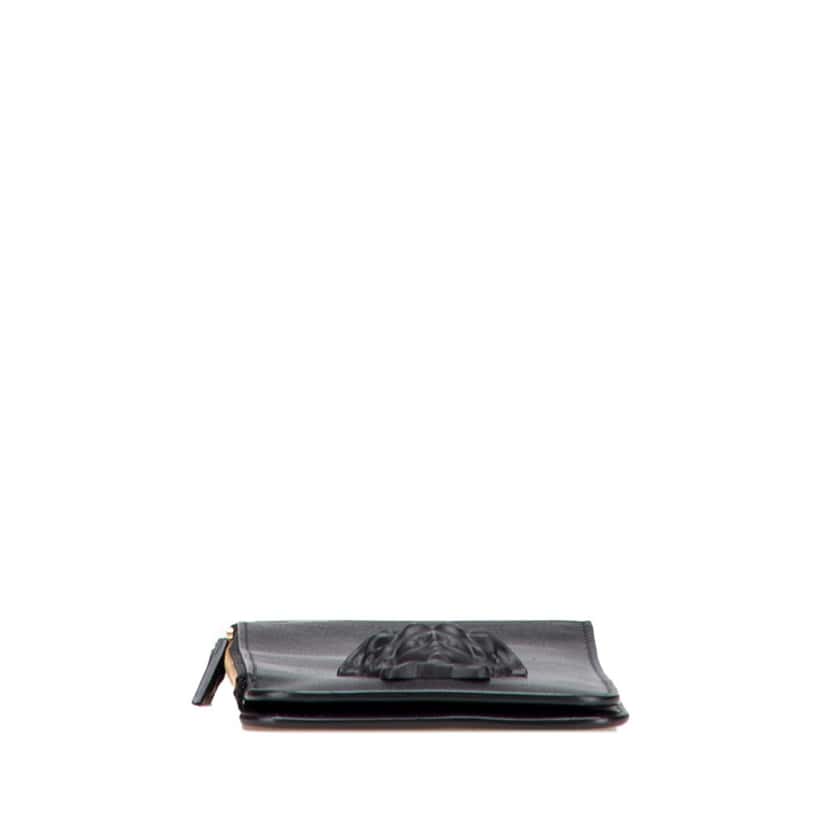 Versace Leather Medusa Phone Pouch Crossbody Black Leather Good condition - Inside View