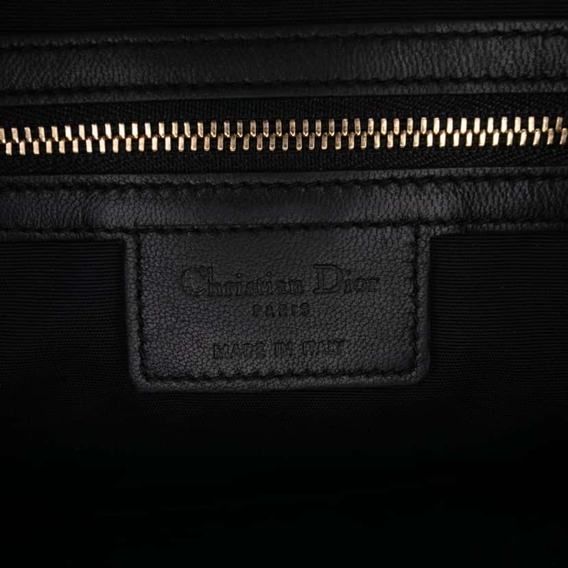 Dior Lambskin Cannage Lady Dior Clutch Black Leather Good condition - Box View