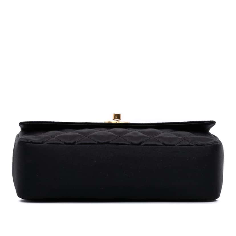 Chanel Mini Rectangular CC Quilted Satin Flap Black Satin Good condition - Inside View