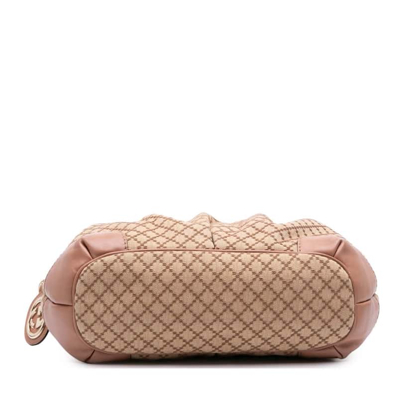 Gucci Diamante Canvas Sukey Satchel Brown Canvas Good condition - Inside View