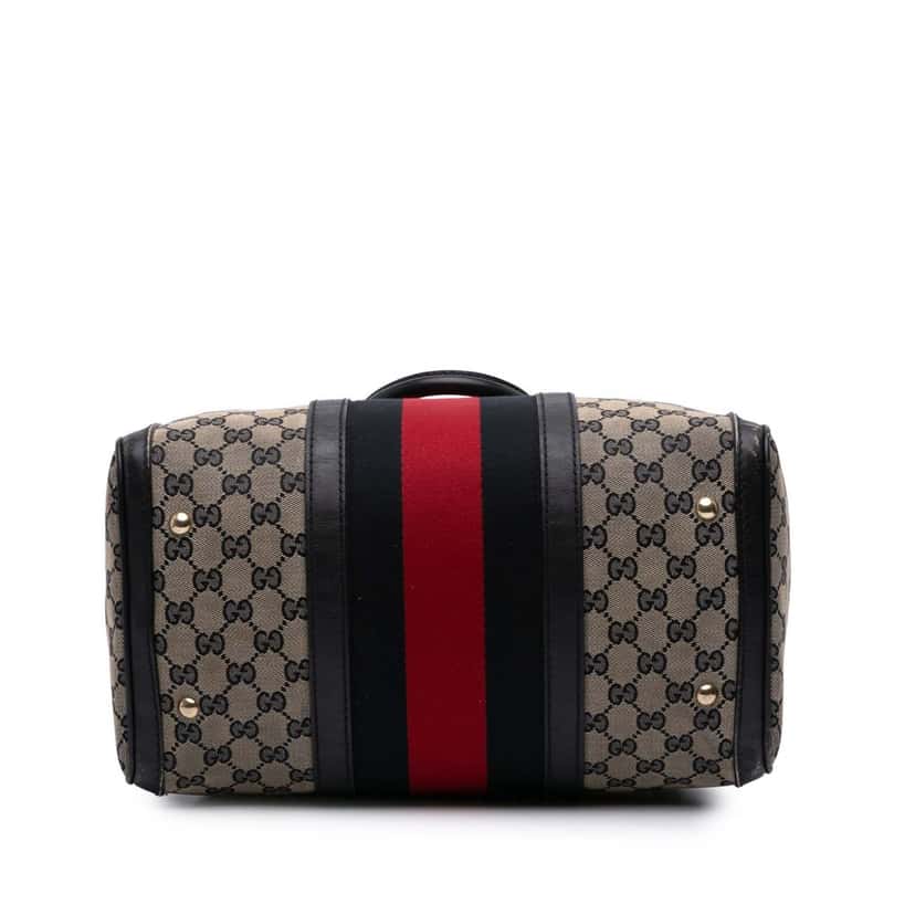 Gucci GG Canvas Web Joy Boston Bag Brown Canvas Good condition - Inside View