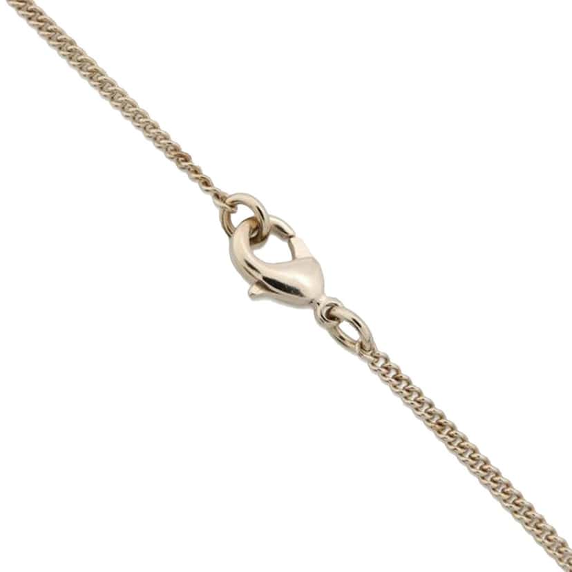Chanel CC Gold Plated Faux Pearl Rhinestones Pendant Necklace Gold Metal Good condition - Model View