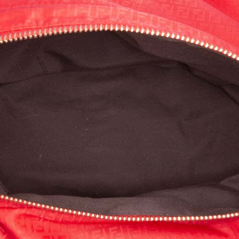 Fendi Micro Zucchino Nylon Mamma Forever Red Good condition - Model View