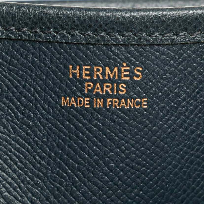 Hermès Courchevel Evelyne I GM Blue Leather Good condition - Box View