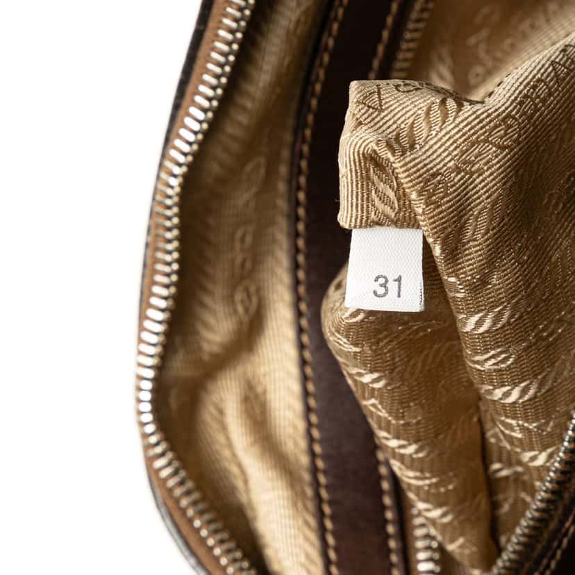 Prada Canvas Canapa Logo Shoulder Bag Brown Canvas Good condition - Box View