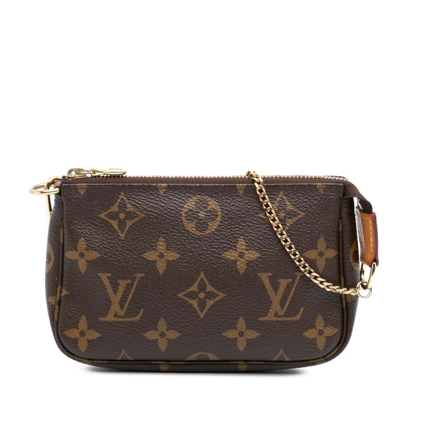 Louis Vuitton Monogram Mini Pochette Accessoires Brown Canvas Good condition - Front View