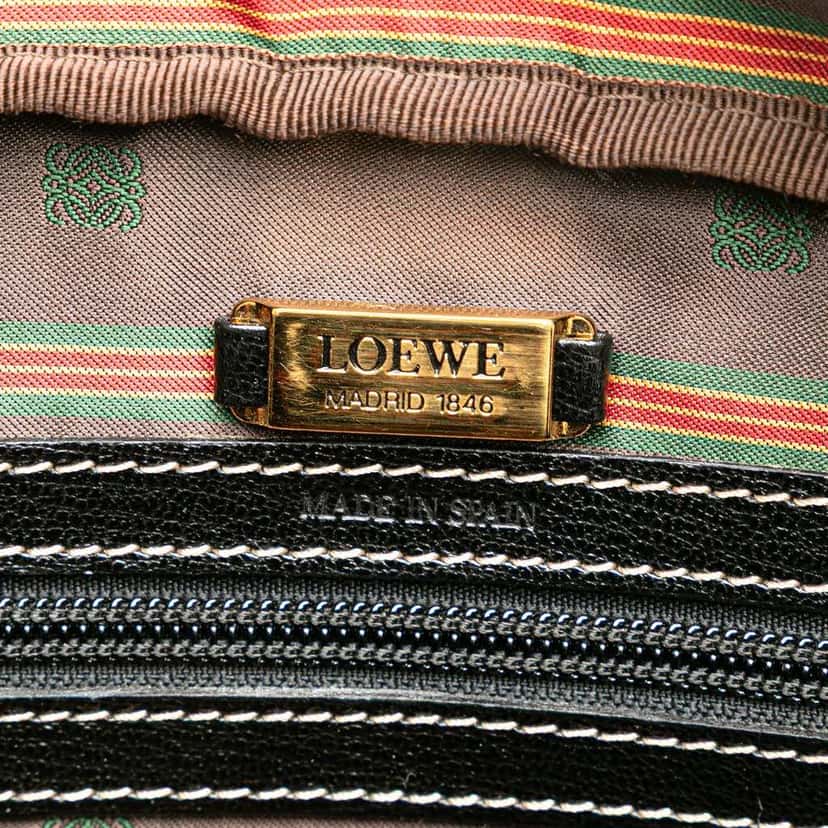 Loewe Leather Velazquez Twist Duffle Bag Brown Leather Good condition - Box View