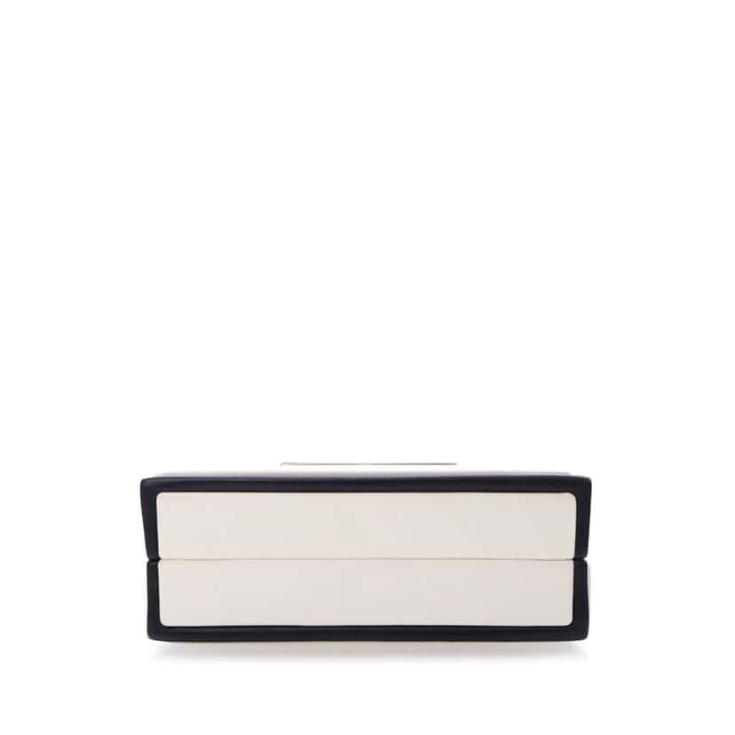 Chanel Calfskin Chanel No.5 Perfume Box Evening Clutch White Leather Good condition - Inside View