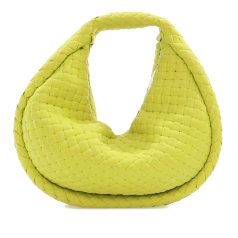 Bottega Veneta Mini Rubber Padded Intreccio Jodie Green Polyester Good condition - Front View