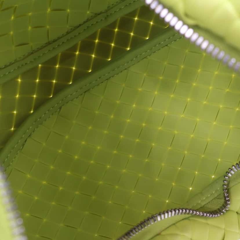 Bottega Veneta Mini Rubber Padded Intreccio Jodie Green Polyester Good condition - Box View