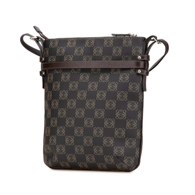 Loewe Anagram Coated Canvas Crossbody Brown Canvas Good condition - Back View