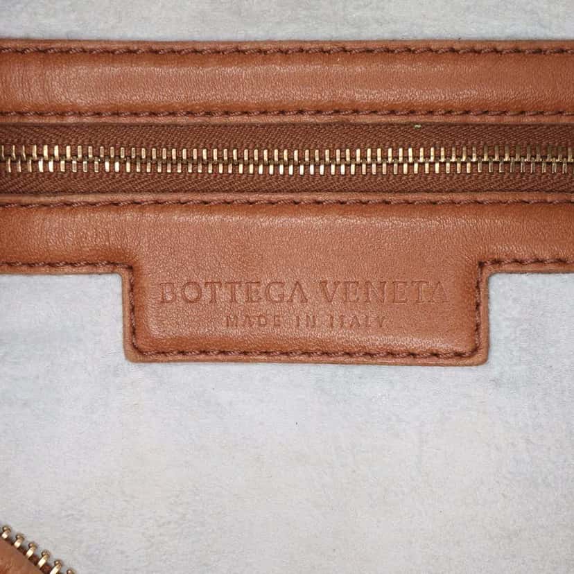 Bottega Veneta Medium Bicolor Trimmed Nappa Intrecciato Veneta Hobo Brown Leather Good condition - Box View