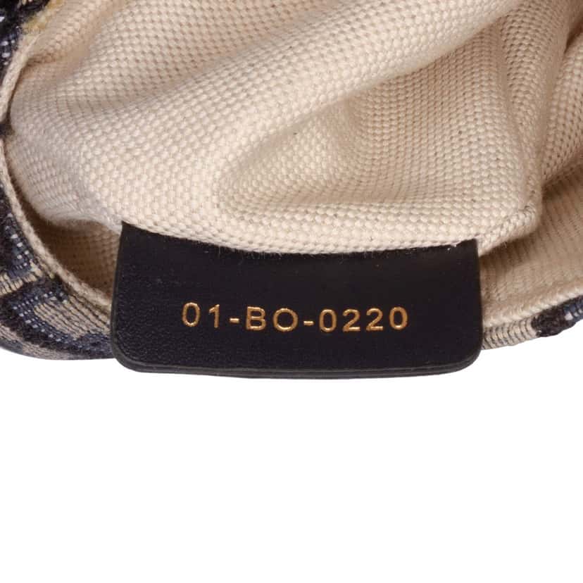 Dior Mini Oblique Canvas Saddle Bag Blue Canvas Good condition - Box View