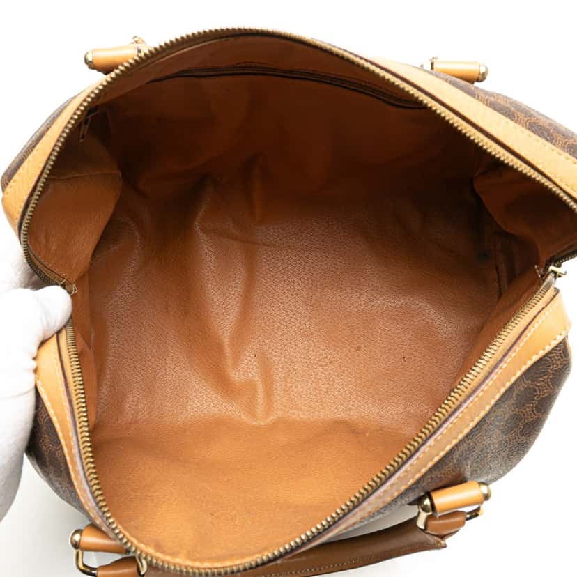 Celine Macadam Coated Canvas Boston Bag Brown Canvas Good condition - Model View