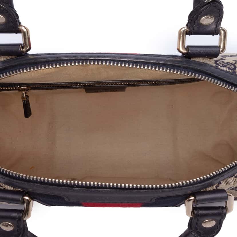 Gucci GG Canvas Web Joy Boston Bag Brown Canvas Good condition - Model View
