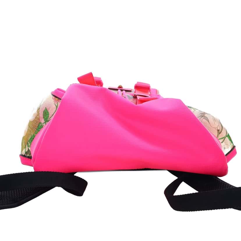 Gucci PVC Flora Techpack Backpack Pink Good condition - Model View
