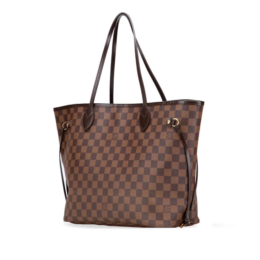 Louis Vuitton Damier Ebene Neverfull MM Brown Canvas Good condition - Back View