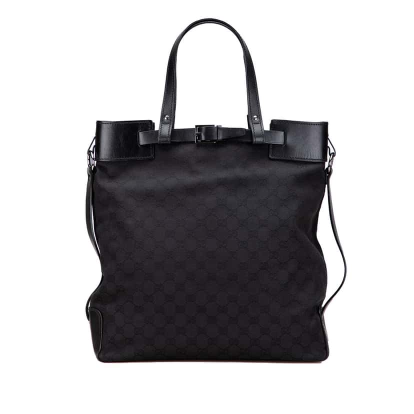 Gucci GG Canvas Tote Black Canvas Good condition - Front View