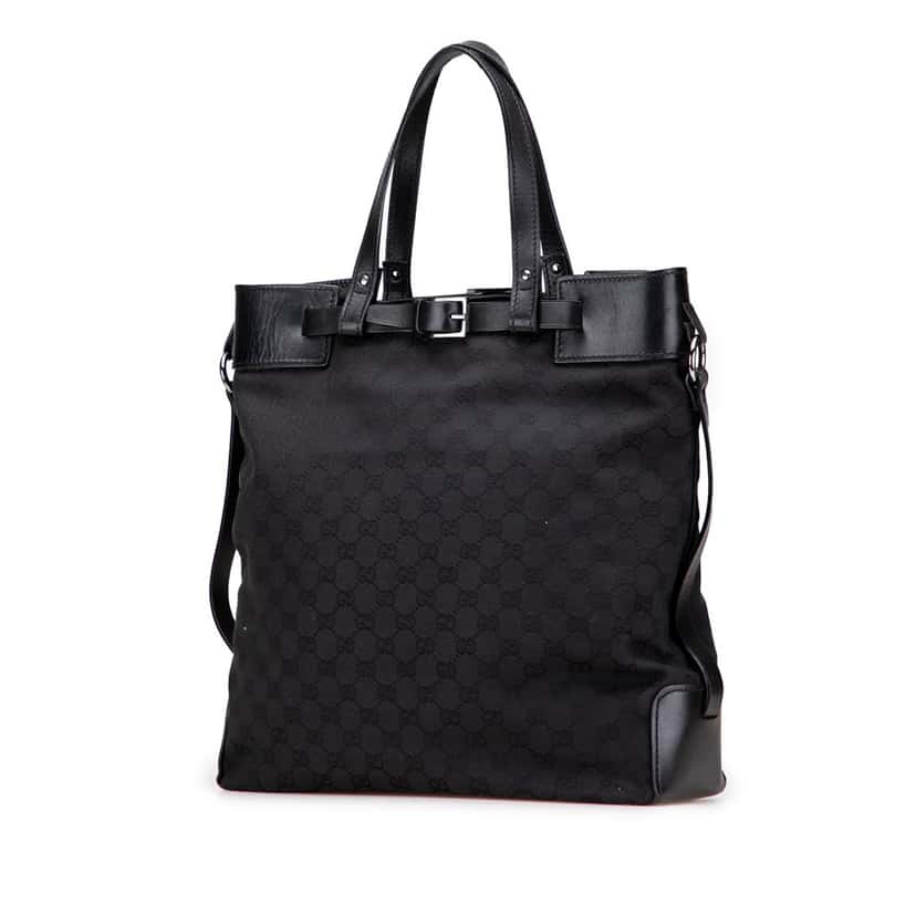 Gucci GG Canvas Tote Black Canvas Good condition - Back View
