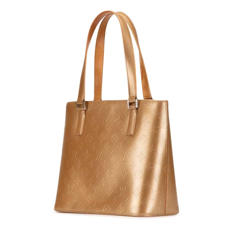 Louis Vuitton Monogram Mat Stockton Gold Leather Good condition - Back View