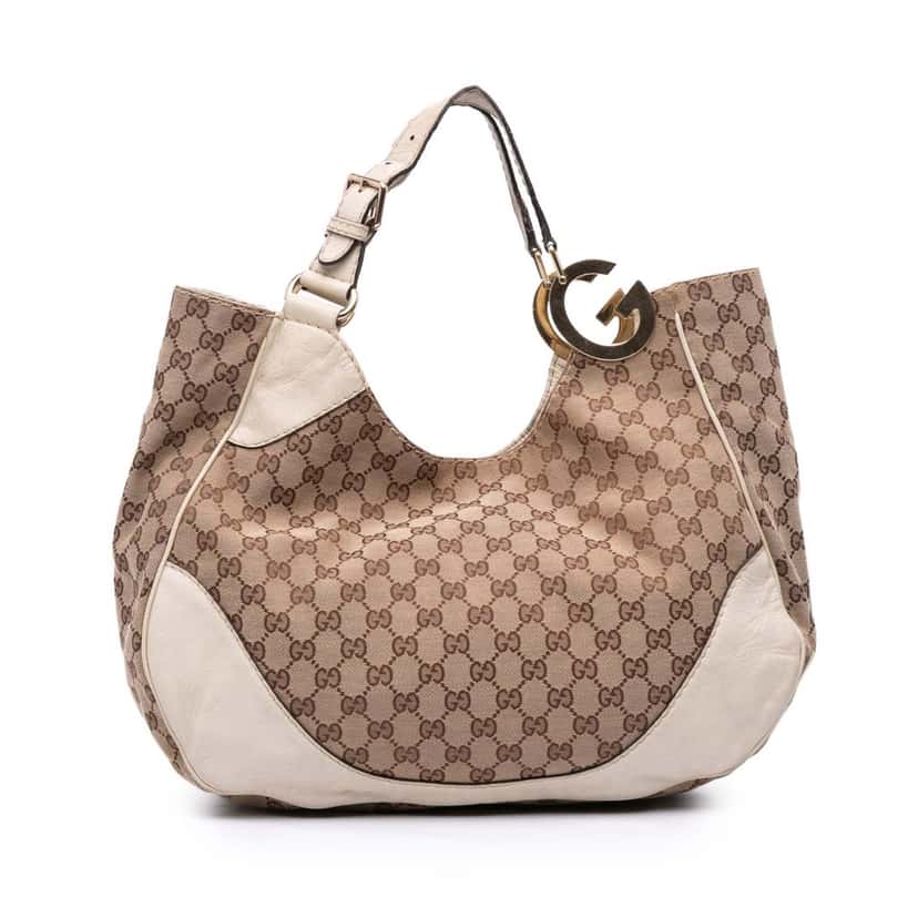 Gucci GG Canvas Charlotte Tote Brown Canvas Good condition - Front View