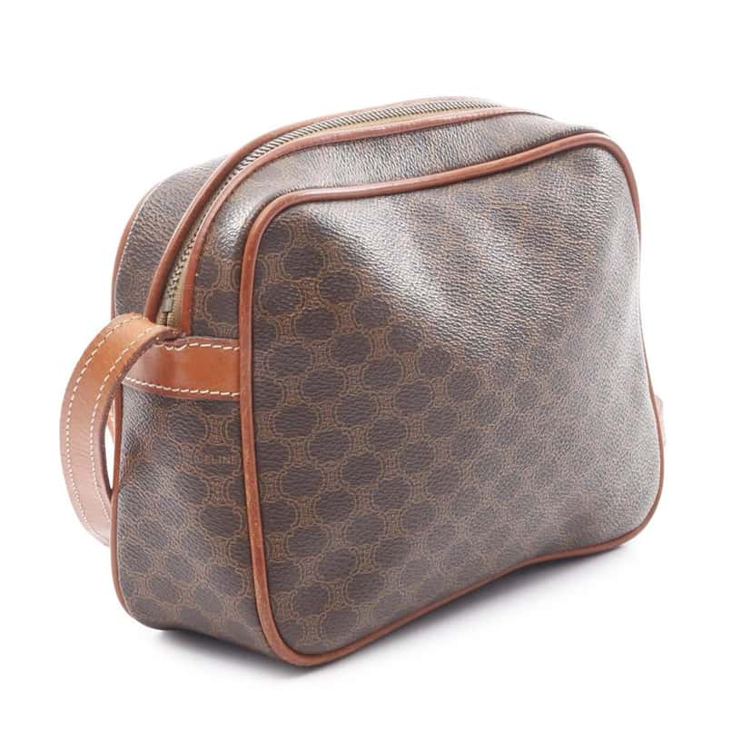 Celine Macadam Coated Canvas Crossbody Brown Canvas Good condition - Back View