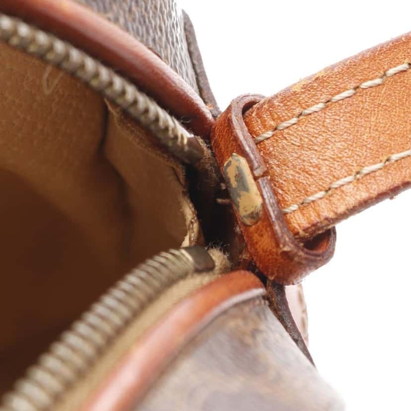 Celine Macadam Coated Canvas Crossbody Brown Canvas Good condition - Box View