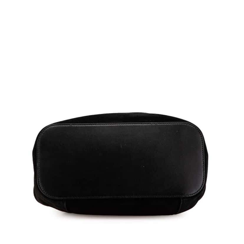 Gucci Suede Resin Hoop Handle Handbag Black Leather Good condition - Inside View