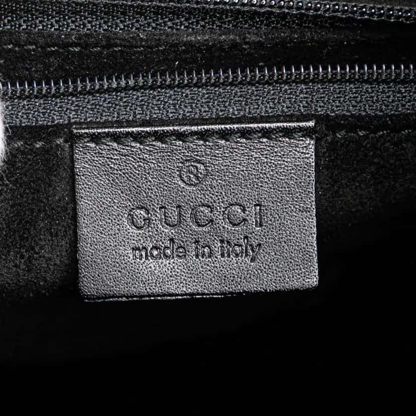 Gucci Suede Resin Hoop Handle Handbag Black Leather Good condition - Box View