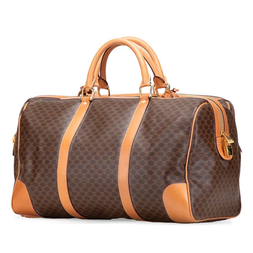 Celine Macadam Coated Canvas Travel Bag Brown Canvas Good condition - Back View