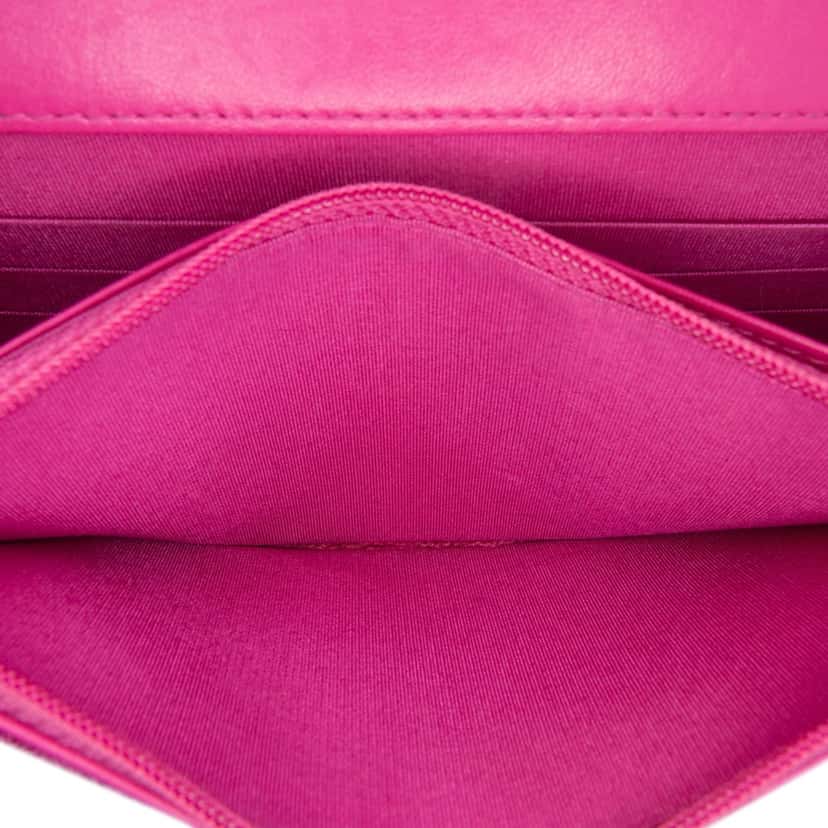 Chanel Tweed 19 Wallet On Chain Pink Tweed Good condition - Box View