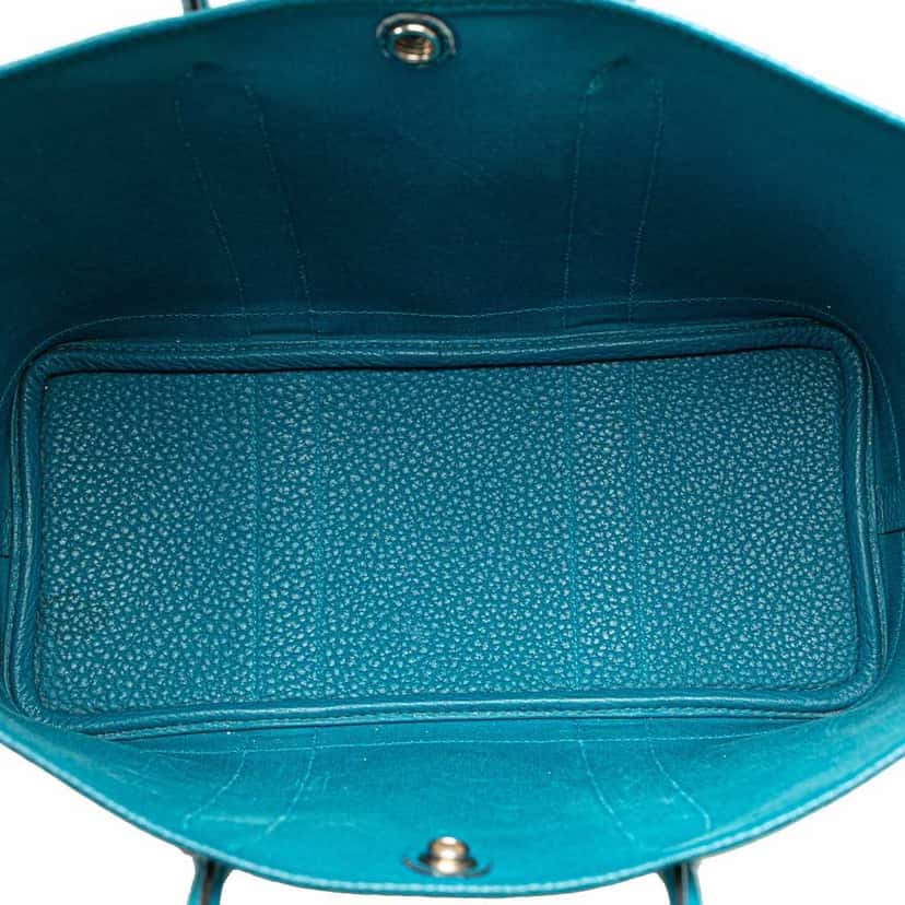 Hermès Toile and Negonda Garden Party 30 Blue Canvas Good condition - Model View