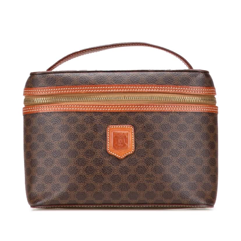 Celine Macadam Coated Canvas Vanity Bag Brown Canvas Good condition - Front View