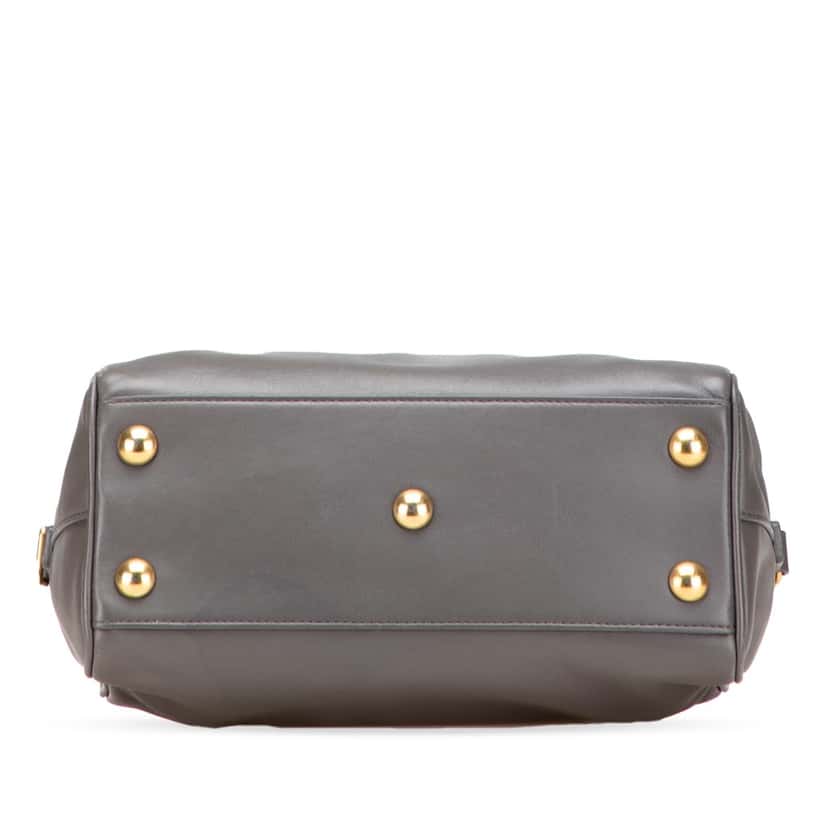 Saint Laurent Baby Leather Classic Duffle Satchel Grey Leather Good condition - Inside View
