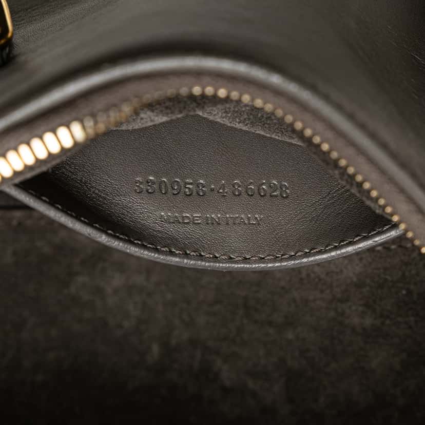 Saint Laurent Baby Leather Classic Duffle Satchel Grey Leather Good condition - Box View