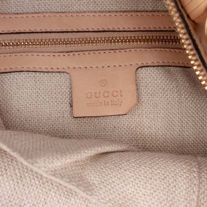 Gucci Leather Handmade Tote Brown Leather Good condition - Box View