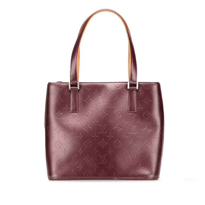 Louis Vuitton Monogram Mat Stockton Red Leather Good condition - Front View